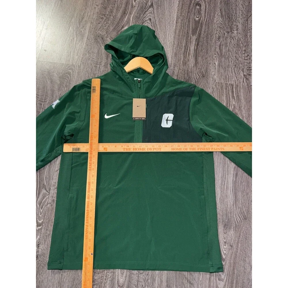 Nike UNC Charlotte 49ers Football Team Issued PE Pregame 1/4 Zip Hooded Jacket L